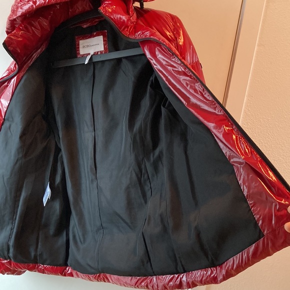 BCBGeneration Shiny Red Puffy Jacket Small - Picture 11 of 16